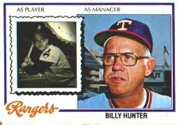 1978 Topps Baseball Cards      548     Billy Hunter MG DP